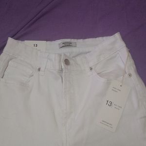 Never worn white high rise denim jeans